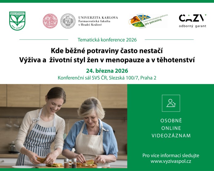 pozvánka na tematickou konferenci Společnosti pro výživu